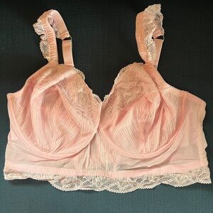 Auden Women’s Lace and Mesh Baby Pink Corset